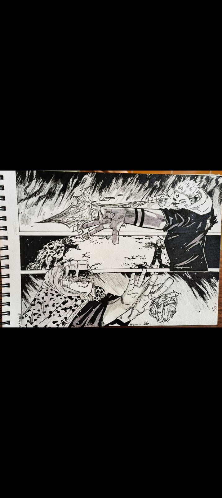 Battle scene manga panel
